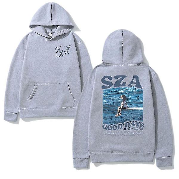 Höst Herr Dam Huvtröjor Sza Music Album Sos Graphic Hoodie 2024new April 4.1c5 XL-Grey