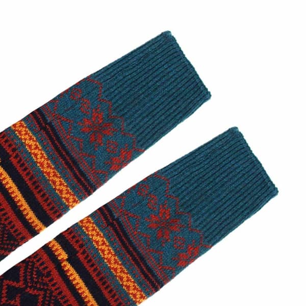 Nya mode benvärmare dam vinter kabel sticka virkad stickad Blue
