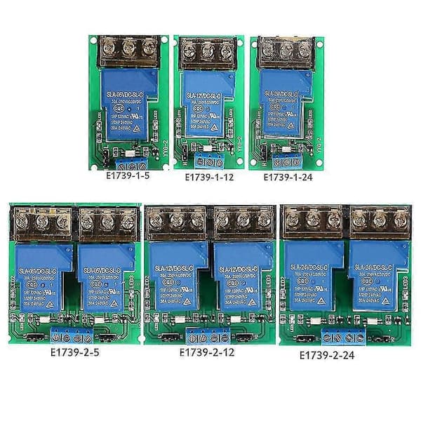 2-kanals DC 24V 30A relækortmodul Optokoblerisolering Høj/Lav Trigger