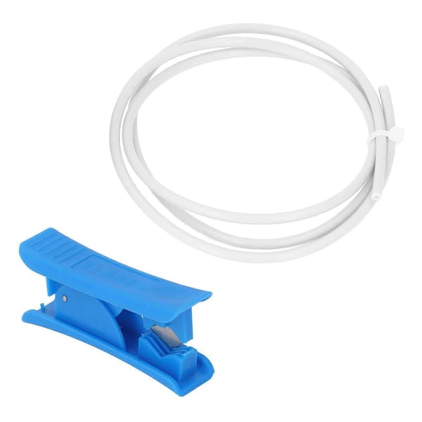 3D-skriver PTFE-rør 3 meter varmebestandig 3D-skriver tilbehørssett med rørkutter for 1,75 mm filament hvit