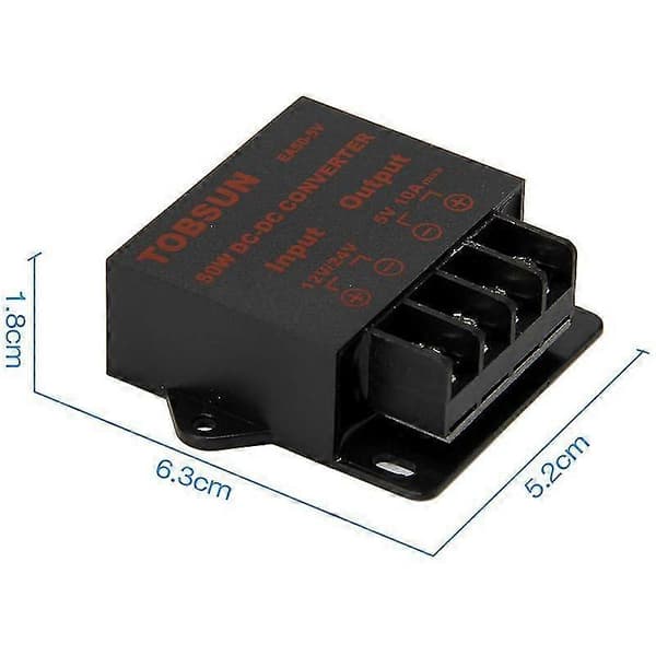 24v/12v til 5v 10a 50w Bil LED Reklameskjerm Strømforsyning Strømomformer DC Transformator
