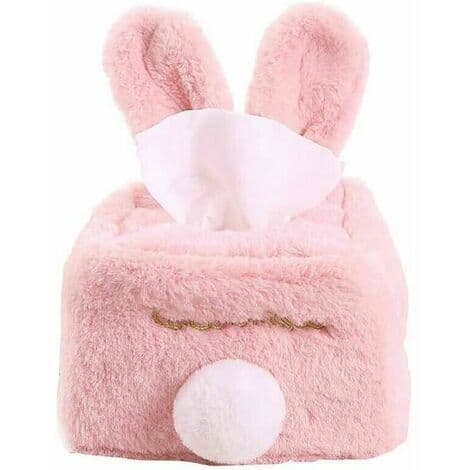 Tissue Box, Plush Rabbit Tissue Box Storage Tray Napkin Holder Storage Home Decor Easter Square
