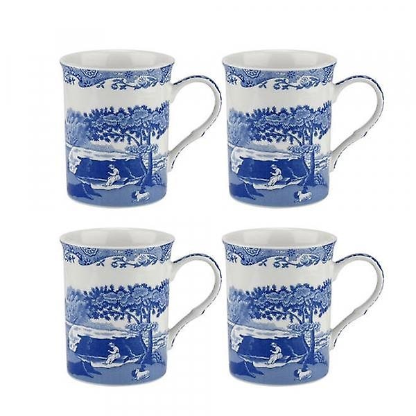 Blå Italiensk Mugg 34 cl 4-pack -