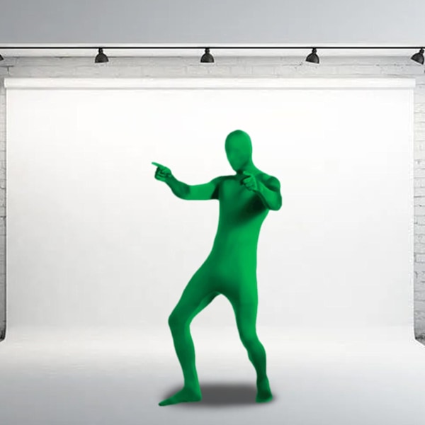 Unisex Spandex Stretch Voksen Kostume Forsvinding Mand Body Suit Karnevalskostumer Green 145-155cm