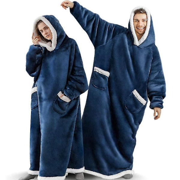 Pidennetty lampaanpeitto, voi käyttää flanellipeittoa Navy blue Length 120CM