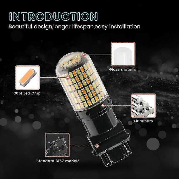 2 st 3757 3157 4157na LED-lampa Switchback Vit Parkering Blinkers