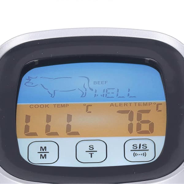 Digitalt Kødtermometer LED-display Nøjagtig Aflæsning Kødtemperaturmåler til Køkken