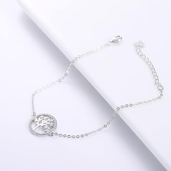 Armbånd til kvinder med Livets Træ i 925 Sterling Sølv, 19 cm