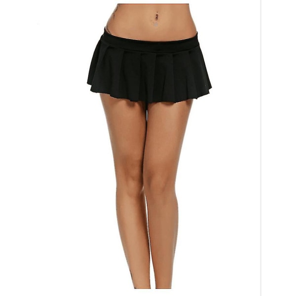 Miniskjørt for kvinner Nytt plisséskjørt Jk Miniskjørt Dame black XL