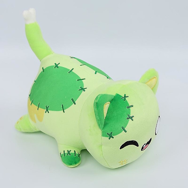 Meemeows Food Aphmau Kattplyschleksaker Stoppade Mjuka Dockor Barn Jul Födelsedagspresent 25cm Luminous Green