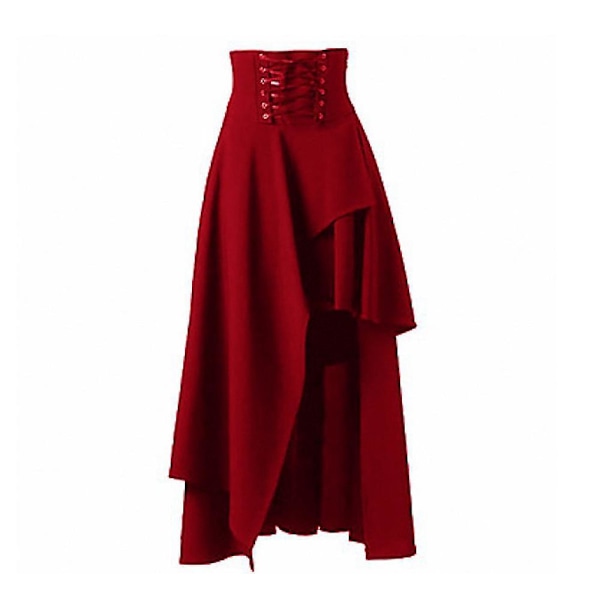Viktorianisk Burlesk Kjol Gotisk Steampunk Korsett Kostym Punk Svart Bustle Kjolar C2 XS-punk skirt