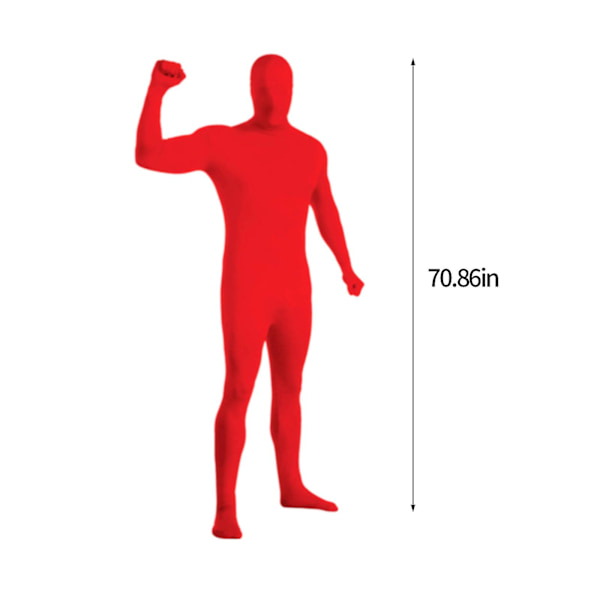 Unisex Spandex Stretch Voksen Kostume Forsvinding Mand Body Suit Karnevalskostumer Red 175-185cm