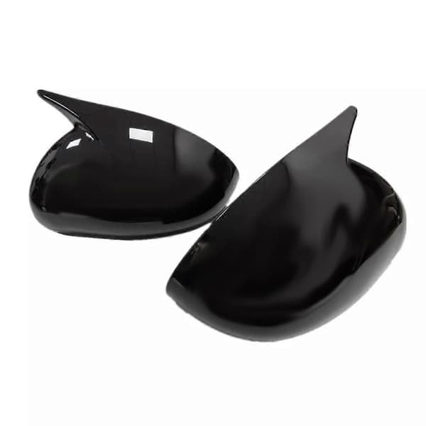1Par Bil Bakspejlshus OX Horn Trim Cover til 2011-2016 Sidespejlskapper Blank Sort