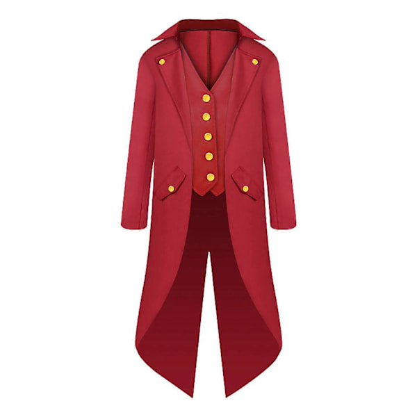 Halloween Kläder för Förälder och Barn, Herr Retro Kläder, Barnens Midilånga Punk Retro Smoking Red 135