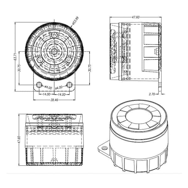 12V 120dB Mini Trådløs Sirene til Alarm Sikkerhedssystem Alarm Tilbehør