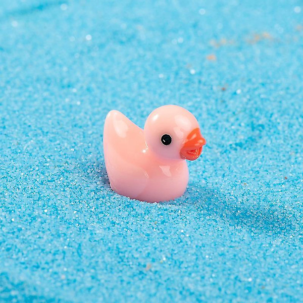 200 stk. Mini Gule Ænder Ællinger Små Ænder Havedekoration Akvarium Dukkehus Potteplanter Dekoration 7 farver Bedste Gave Pink 200 PCS