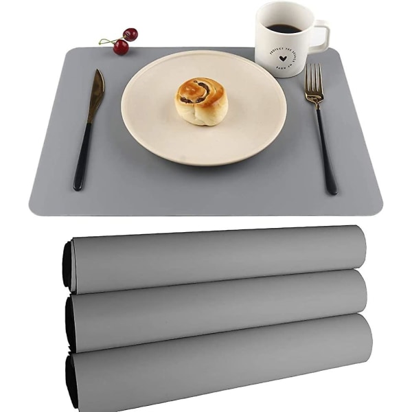 Silikonunderlägg, bordsmattor Set med 4 vattentäta värmebeständiga
