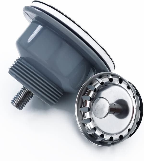 Vaskesluk uten overløp, rustfritt stål kurv ? 84 mm 1?\",
