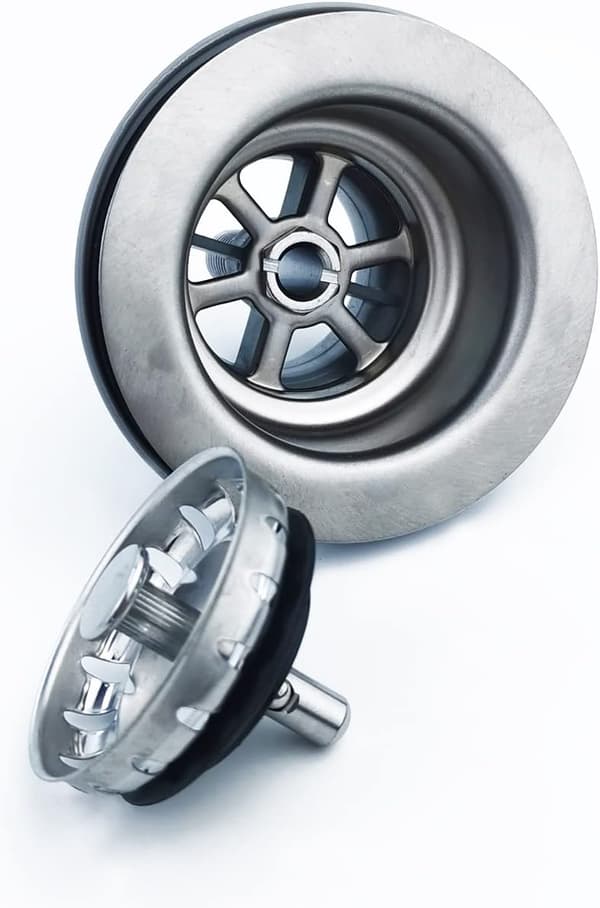 Vaskesluk uten overløp, rustfritt stål kurv ? 84 mm 1?\",