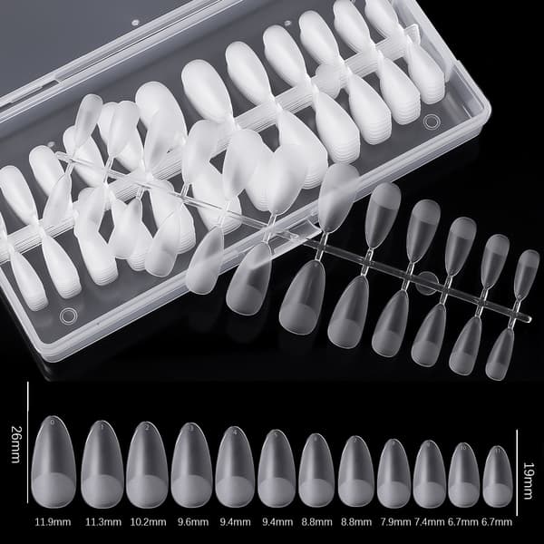 #Halvmat fuld negleplaster, 240 stk. falske negleplaster#