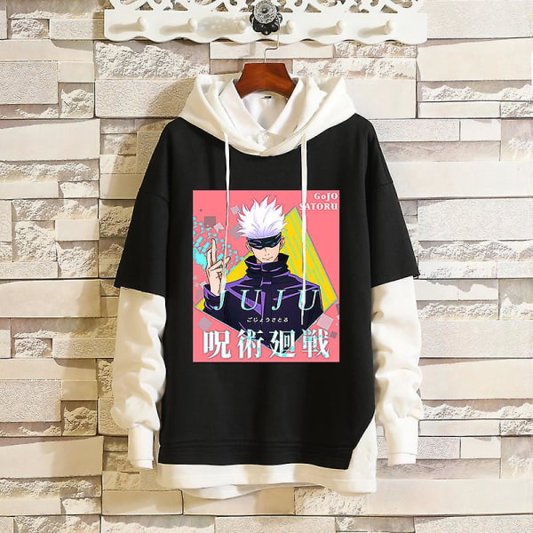 Anime Jujutsu Kaisen Satoru Gojo Hættetrøje Pullover Unisex Sweatshirt M