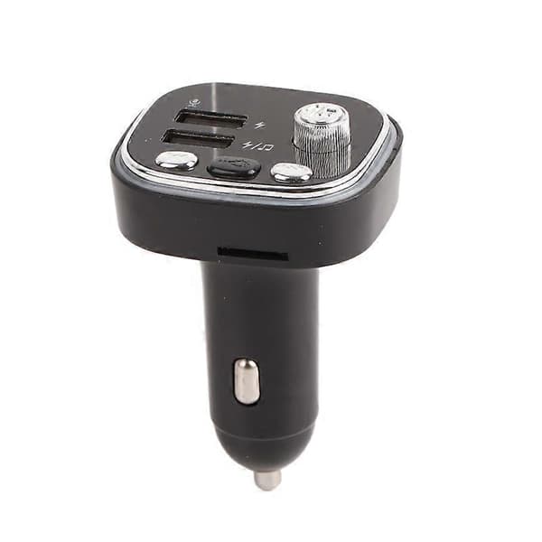 Bil Bluetooth-spiller 2 USB-porter Lader 7 fargelys FM-sender for håndfri samtale Sølv