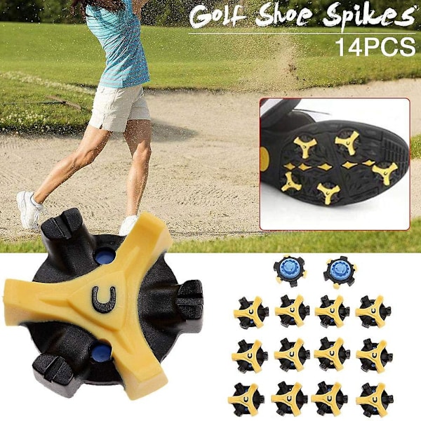 Kaesi 14 stk. Golfsko Spikes Hurtig Twist Skrue Knopper Champ Cleat Udskiftning