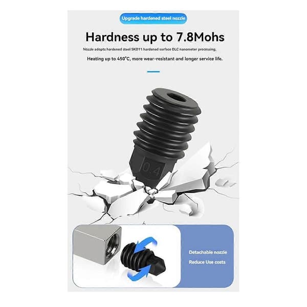 Hotend-sæt til 3 24V 60W print til 3D-printerdele Hot End Bimetal Heatbreak Throat