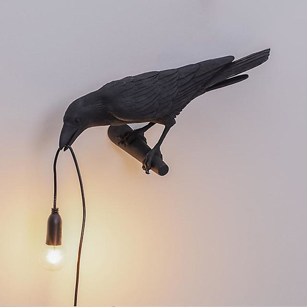Moderne Lucky Bird Bordlampe Soveværelse Sengelampe Stue Bordlamper Resin Dyr Livlig Boligindretning Belysningsarmatur Væglampe Right - Wall-EU Plug 220V