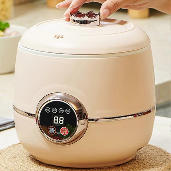 Mini elektrisk riskoker multifunksjonell intelligent riskoker for hjemmet med non-stick gryte