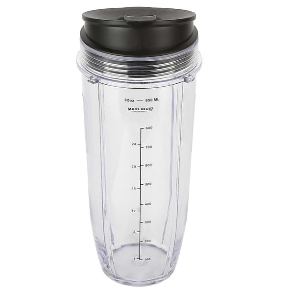32Oz erstatningskop med låg kompatibel med Nutri Ninja Blender Juicer tilbehør
