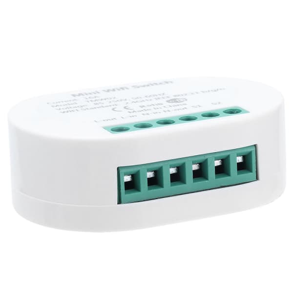 Mini Dimmerbryter Intelligent Trinnløs Dimming Delbar Tre Koblingsmetoder APP Dobbel Kontrollbryter for WIFI Lys Hvit