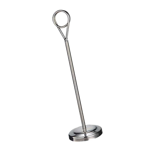 1/2/3/5 Bordnummerholder i rustfrit stål Skiltholder Fotostativ Til Silvery 25cm 1 Pc