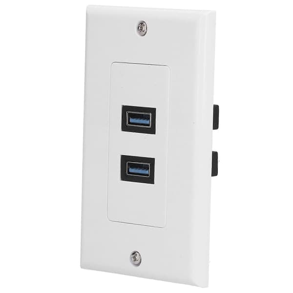 USB 3.0 Veggplate Dataoverføring 2-ports USB 3.0 Komponent Kompositt Veggpanel for Lading