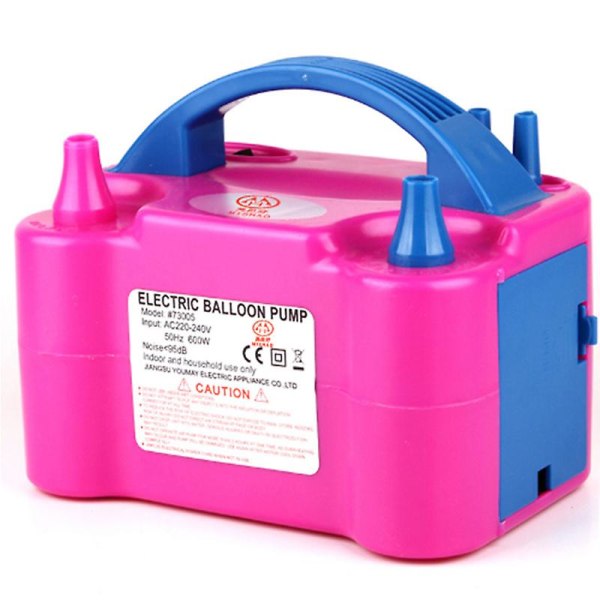 Ballongpump elektrisk uppblåsare, 2 uppblåsningslägen, 600w
