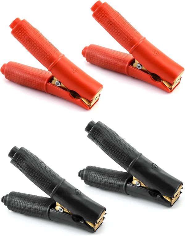 4 kpl 100A Puhdas Kupari Alligator-pihdit (2 kpl Musta 2 kpl Punainen), Ba