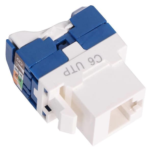 2 stk. Cat6 netværksmodul roterende RJ45 netværkskabel informationsstikadapter