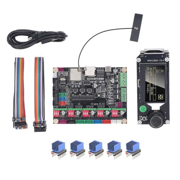 3D-printerkort til MKS TinyBee V1.0 grafisk LCD-skærm til MKS Mini12864 V3.0 med 5 stk. TMC2209 motordriver DC12-24V
