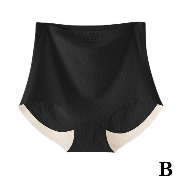 Silkeslen hög midja formade underkläder, kvinnlig hög midja utan märke Black XXL(70-80kg)