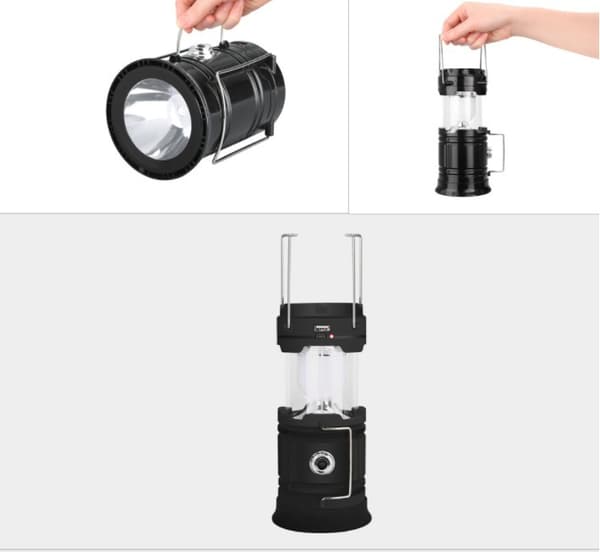 Utendørs LED campinglampe Bærbar USB oppladbar nødlampe (gløder rødt) qd