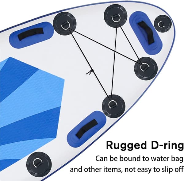 6-pack rostfria D-ring-lappar för uppblåsbar båt kajak gummibåt SUP qd
