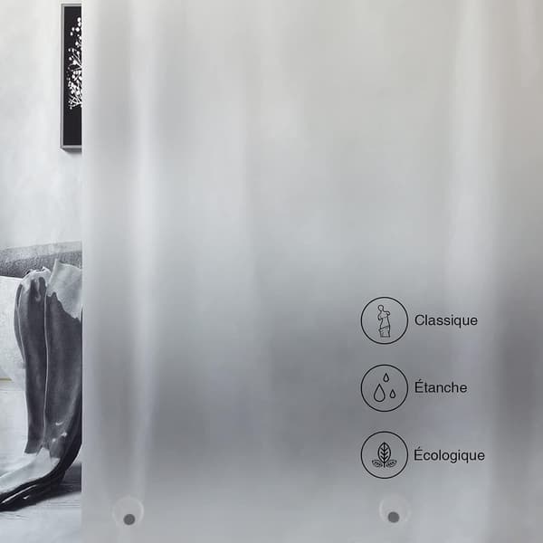 EVA Halvtransparent Mögelbeständig Duschdraperi 183x183cm med Matt G