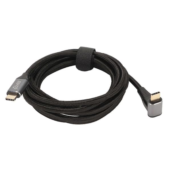 90 graders USB C-kabel 4K 60Hz stöder PD100W Typ C 3.1 Gen2 Fullfunktion USB C snabbladdningskabel för Steam Deck 200cm/78.7in
