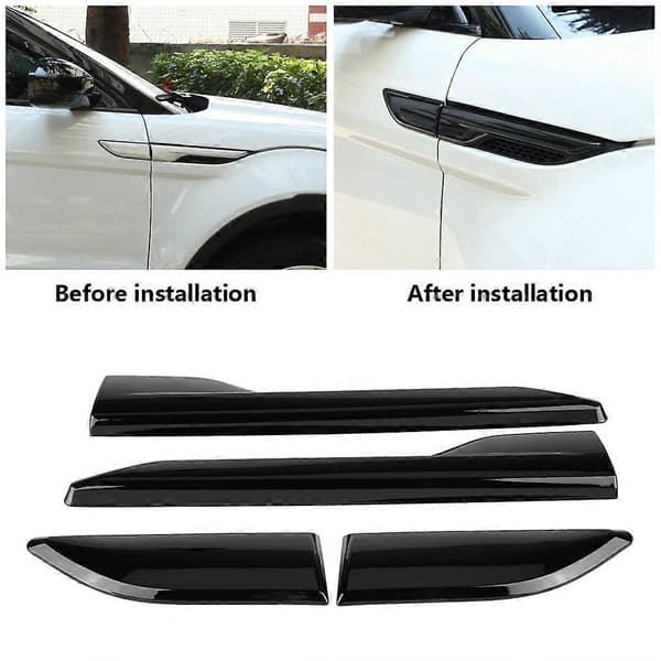 4 stk. bilskjerm side luftventil deksel trim for Land Rover Range Rover Evoque 2012-2018 (#2)