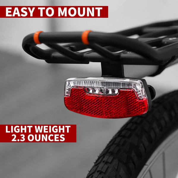 Cykelljus för nattkörning 2-pack LED-cykelbakljus Rear Carrier Mount-b