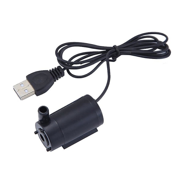 Liten Vattenpump Mini Mute Nedsänkbar Usb 5v 1m Kabel Trädgård Hem Fontän Verktyg Horizontal black