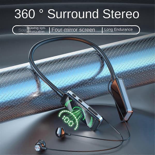 5.3 Halshængende Trådløst Bluetooth Headset Løbesport Gaming Headset Super Lang Standby Støjreduktion