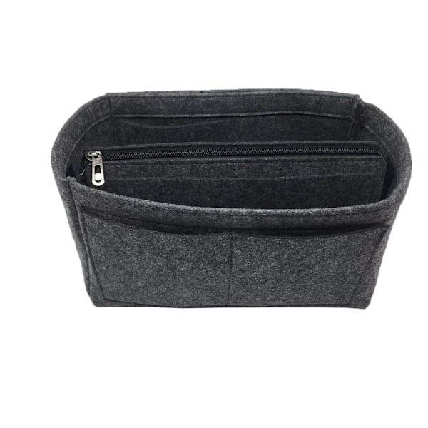 2023 Ny Beste Rabatt Reiseorganisator Håndveske Filtveske Tote Liner Håndveske Pose Innlegg Dame 3 størrelser Grå qd Gray 22*11*13