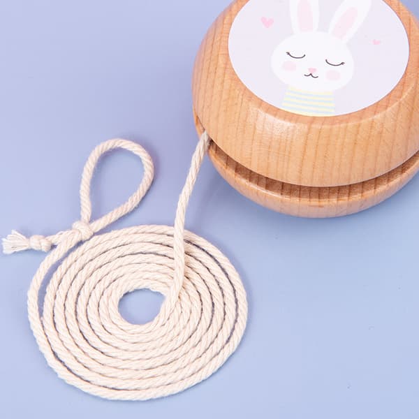 #Stykke Massivt Tre Yo-Yo Elefantmønster Søt Yo-Yo for Barn#