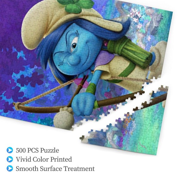 The Smurfs (57) 500-osainen palapeli aikuisille ja lapsille, pojille ja tytöille, palapeliharrastajille - EK622